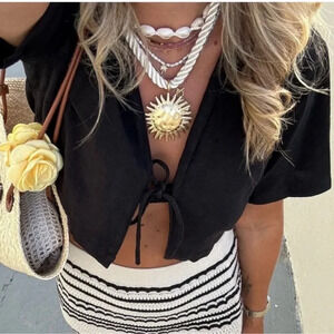 Zara Sun Cord Gold Necklace